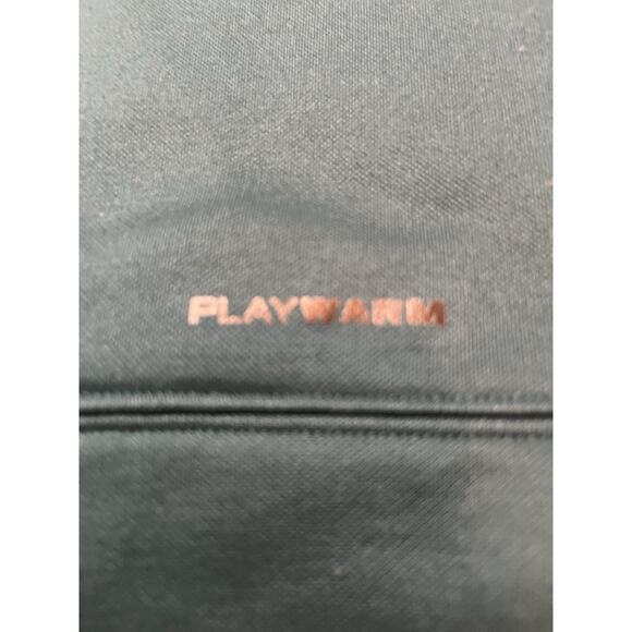 Reebok Men'sPullover Hoodie XL Teal Green Long Sleeve Power 3 Logo In Yellow - Picture 3 of 10